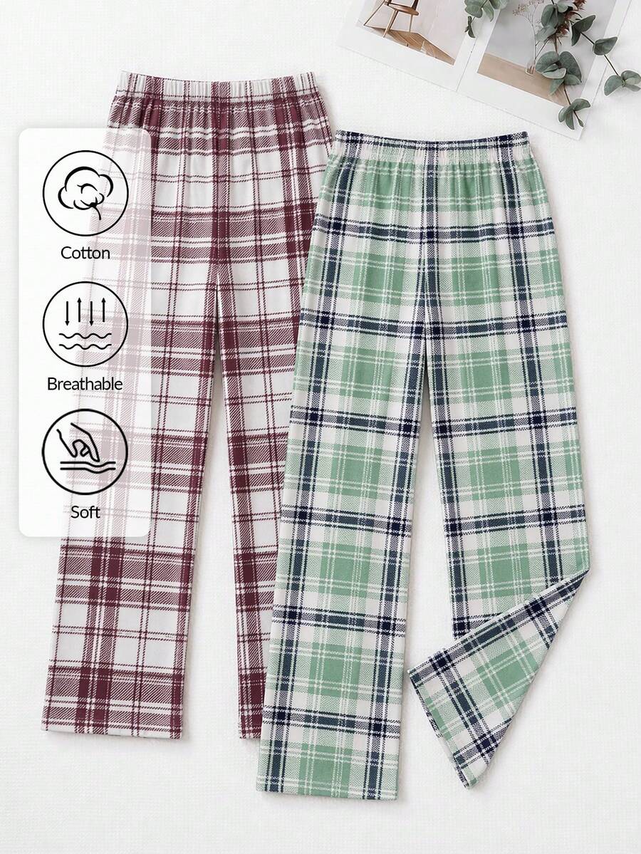 SHEIN 2PCS Women Sleep Bottoms - Multicolor - View 1
