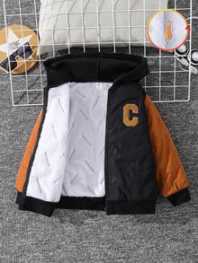 SHEIN Young Boy Fashion Jacket Padded Coat Suitable For Autumn/Winter - Multicolor - View 3