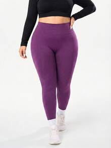 Velisys Velisys Legging Olahraga Wanita Ukuran Besar Tanpa Jahitan dengan Elastisitas Tinggi - MultiWarna - View 6