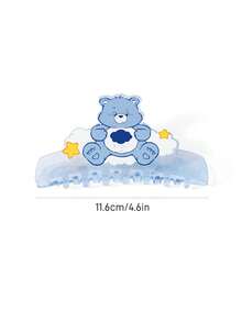 SHEIN X Care Bears 時尚可愛卡通髮夾，適合女孩與女士，居家、沐浴、美容護理、美髮造型完美適用 - 藍色 - 查看 3