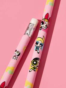 THE POWERPUFF GIRLS X SHEIN 鉛筆（12 支鉛筆 + 透明筒） - 飛天小女警 - 查看 3