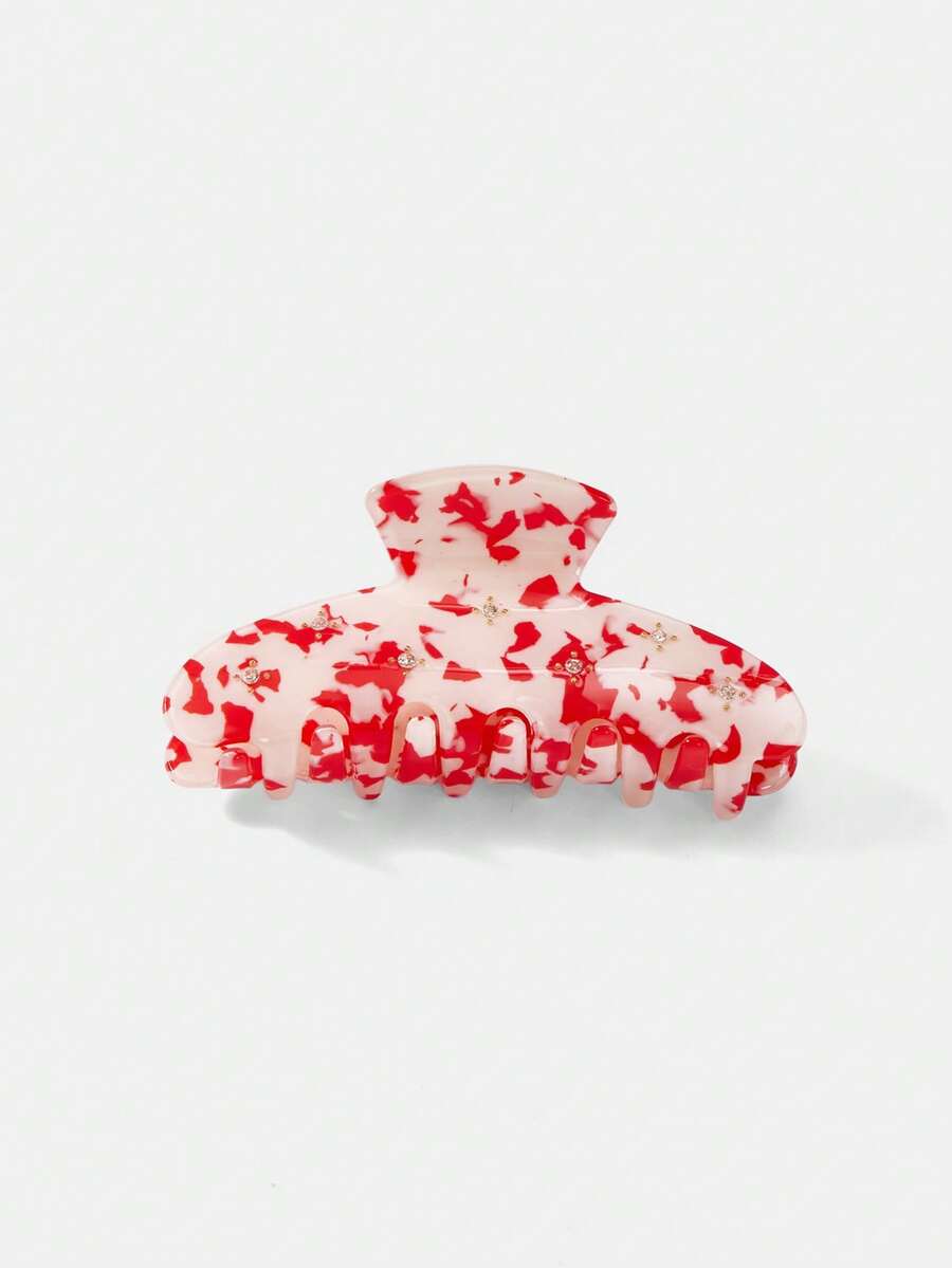 MOTF PREMIUM PRE HALF ARC RED DOT IRREGULAR DRILL ELEGANT HAIRPIN - Red texture - View 2