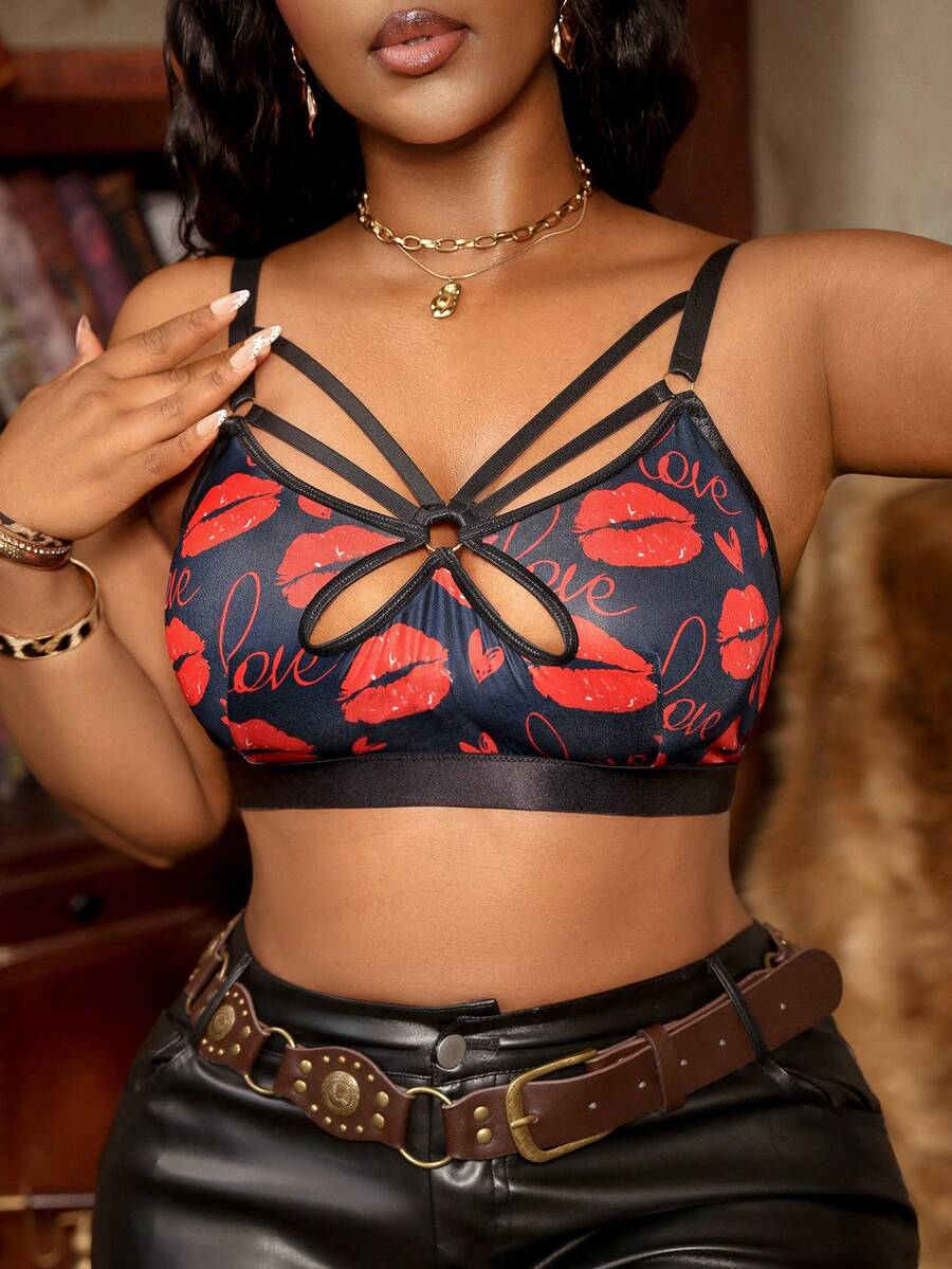 Bare Chapter 1pc Plus Size Wireless Bra - Multicolor - View 1