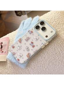 ShellaStory Engraved Sparkle Powder Dog Apple 17 Pro Phone Case Phone 16 Transparent Sparkle Powder 13/15 Shockproof 14 Applicable 17 Cute, Creative, Geometric, Card Style, Cute, Fresh, Niche, Ins Style - Clear - View 13