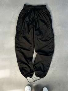 Sport MetroGents Men's Contrast Trim Sports Long Pants - Black - View 2