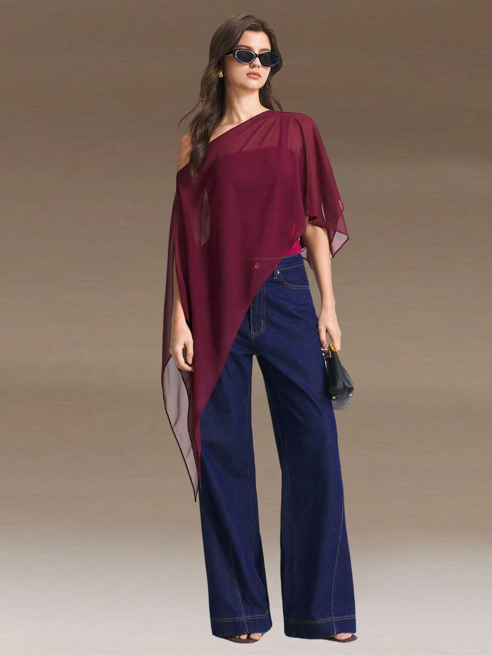 Women's Burgundy Navy Blue Old Money Style Casual Elegant Urban Commute Going Out Dinner Night Out Date Night Bar Party Wedding 2 Pieces Set Summer