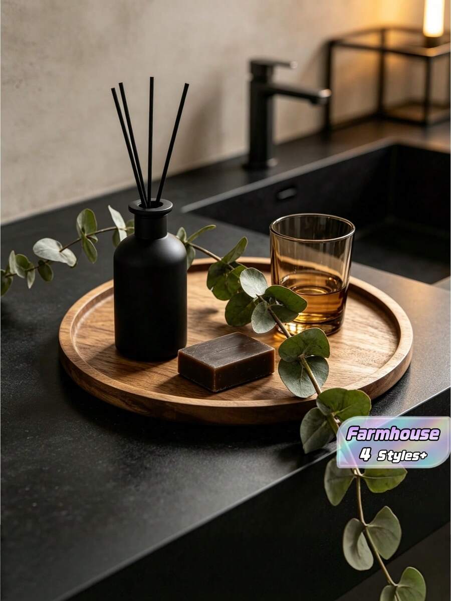 高品质木质托盘，适用于浴室、厨房、台面、马桶水箱 - 木质托盘，爱心木质托盘，小型浴室梳妆台托盘，水槽托盘，厨房梳妆台装饰托盘，肥皂架