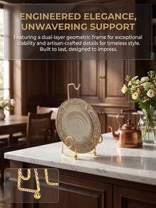 Cirelle 1PC/2PCS Iron Wrought Twist Wire Cup Holder, Golden Heart Shaped Coffee Mug Display Stand, Decorative Tabletop Cup And Saucer Storage Rack, Household Organizer For Afternoon Tea, Kitchen Counter, Dining Table, Living Room, Cafe Home Table Decor - Multicolor - View 11