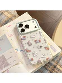 ShellaStory Engraved Sparkle Powder Dog Apple 17 Pro Phone Case Phone 16 Transparent Sparkle Powder 13/15 Shockproof 14 Applicable 17 Cute, Creative, Geometric, Card Style, Cute, Fresh, Niche, Ins Style - Clear - View 6