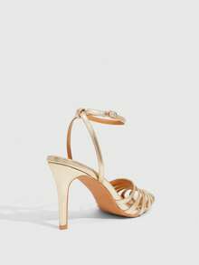 CUCCOO SZL Golden Strap Women's Fashion High Heel Sandals - Gold - View 3