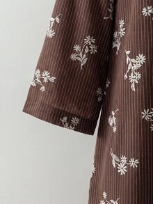 Rusticease 基礎女款冬季服飾 黑色秋季套裝 優雅女式套裝 休閒套裝 辦公穿搭 2026秋冬 派對外出穿搭 棕色花卉 - 棕色 - 查看 7