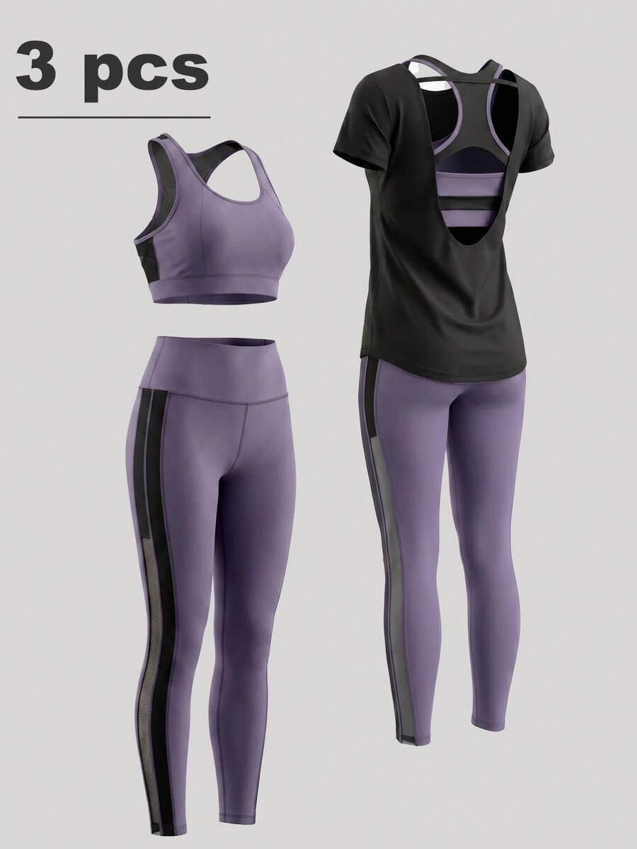 Velisys Velisys 3pcs Softness & Lightweight Sports Set Workout Women Set