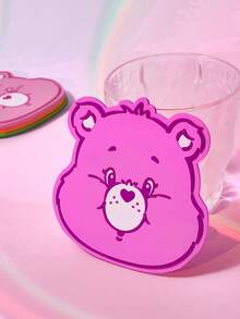 SHEIN X Care Bears 1 件紫色心形熊杯垫，Love-A-Lot 熊，Funshine 熊，熊，朋友熊，礼物 - 紫色 - 查看 2