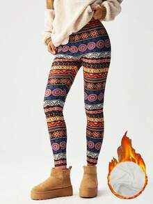 Bohemela Casual Vacation Knit Printed Slim Fit Women's Leggings - Multicolor - View 6