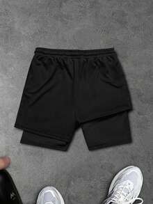 Sport MetroGents 男士字母印花運動短褲 - 彩色 - 查看 2