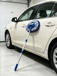 3-Section Telescopic Car Wash Mop, New Style Dual Wet & Dry Flat Cleaning Mop - A - View 10