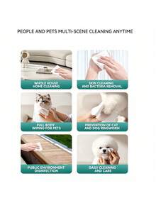100PCS Pet Care Wipes For Cats Dogs Antibacterial Deodorizing Pure Water Alcohol Free Gentle Clean For Licking Paws Anus Daily Hygiene - View 7