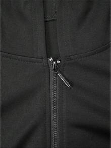 SHEIN LUNE CURVE Plus-Size Autumn And Winter Halloween Dark Series Three-Dimensional Ears Hooded Knitted Elastic Flared Long Sleeve Dress - Black - View 6