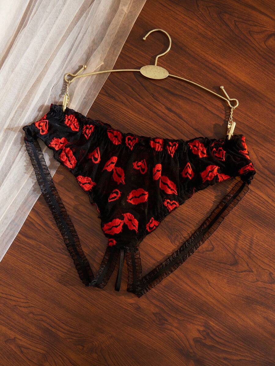 Seduluxe 1pc Lace Printed Classic Sexy Women's Panties - Multicolor - View 1