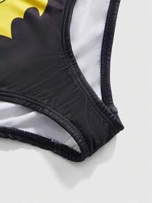 Batman X ROMWE Contrast Waistband Women's Triangle Panties 3-Pack - Black - View 4