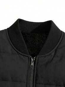 Manfinity Homme Men's Winter Fashion Versatile Jacket - Black - View 4