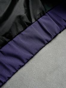 PAVTROS Men's Stand Collar Contrast Color Jacket Zipper Outerwear - Purple - View 7