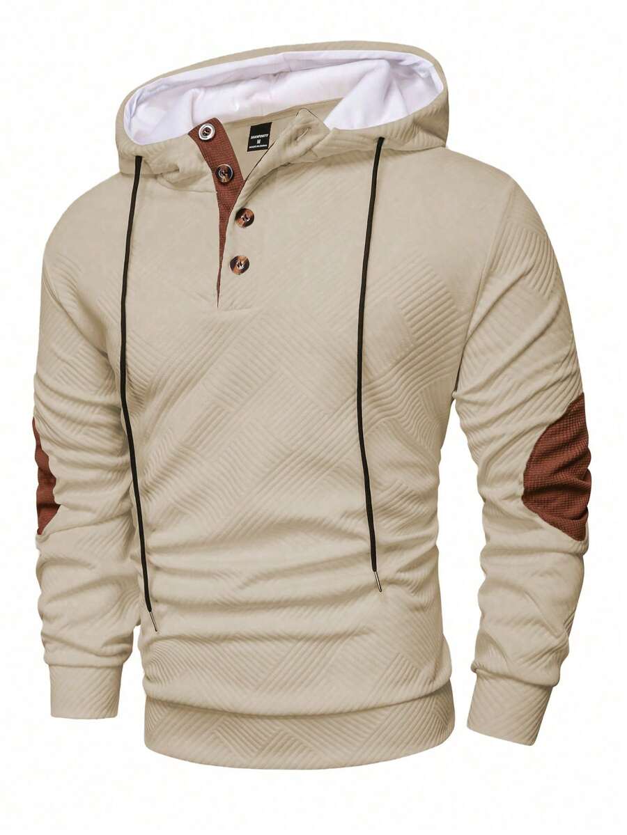 Manfinity Homme Sudadera con capucha casual para hombre, primavera/otoño - Multicolor - Ver 1