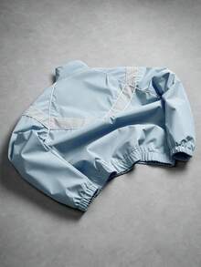 PAVTROS Men's Stand Collar Contrast Color Jacket Zipper Outerwear - Baby Blue - View 2