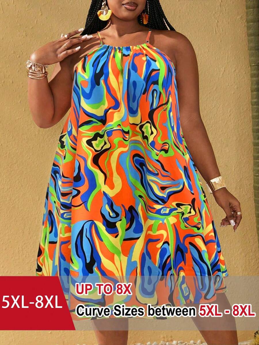 Maweii Plus Size Dresses - Multicolor - View 1