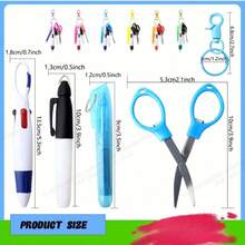 1/6 Set Nurse Badge Pen Tool Accessories Include Nursing Keychain Clip Set 4-In-1 Ball Pen With Mini Stainless Scissors For Nurse Doctor Day Gift, Back To School - multicolor - View 4