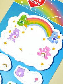 SHEIN X Care Bears دفتر ملاحظات، دفتر ملاحظات، دفتر ملاحظات لطيف، علامة صفحة المذكرة، لوازم المكتب والمدرسة، هدايا إبداعية - مقاس واحد - مشاهدة 4