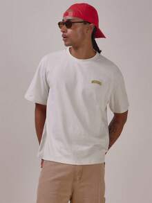 Musero Oversized "Horsepower" Graphic Crew Neck Tshirt Spring Summrer Essentials - Apricot - View 3