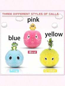1pc/3pcs Squeak Ball Interactive Cat Plush Toy Ball - Cat Squeak Sound Training Toy - Fun Pet Toy Ball For Playing And Exercise, Cat Plush Ball, Cat Toy Ball, Interactive Indoor Cat Toy, Training Cat Toy - Multicolor - View 16