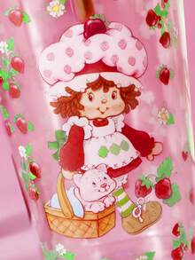 Strawberry Shortcake X SHEIN 480ml 半透明吸管杯 - 淺粉色 - 查看 4