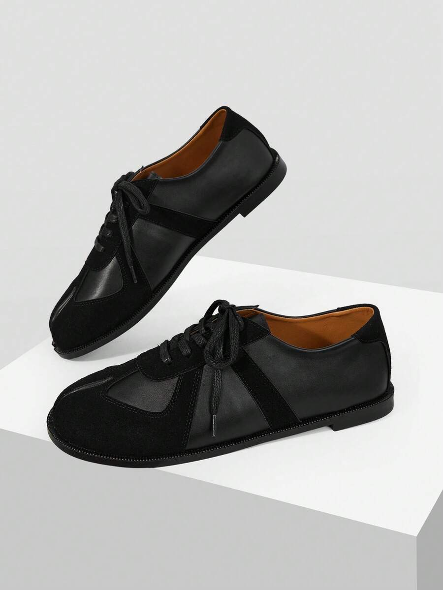 Mnmlis Women's Round Toe Flip-Flop Tabi Basic Flat Perfect For Work & Daily Black Shoes German Training Fall Shoes - Black - View 1
