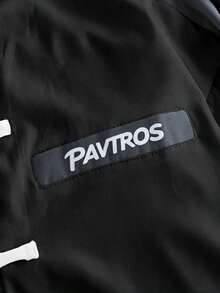 PAVTROS Men's Frog Patch Design Letter Print Casual Jacket - Black - View 6