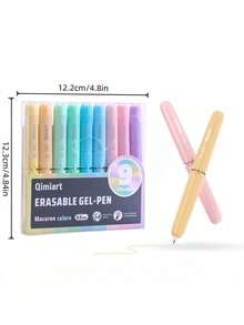 1set Colorful Erasable Gel Pen, 0.6mm Tip Smooth Writing, Twist Design With Built-In Eraser, Cute Egg-Shaped Ballpoint Pen, Suitable For Studying Office Work Journaling Corrections Temporary Annotations Drawing And Back To School Season - Sets - View 9