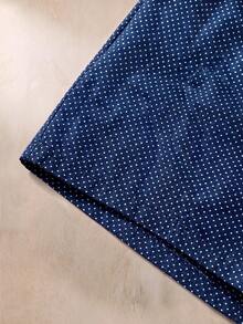 EverLounge Men's Old Money Style Minimalist Fashion Navy Blue Polka Dot Print Allover Pants - Navy Blue - View 5