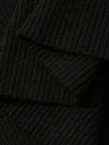 Dazy Plus Colorblock Patchwork Fitted Casual Long Sleeve Pullover Sweater Black, New For Spring Autumn Winter - Black and White - View 5