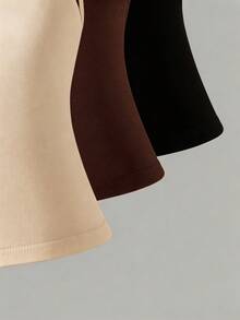 SHEIN 女童夏季白色細肩帶背心3件組，親膚柔軟面料，簡約時尚風，適合外穿或內搭，適用日常外出與多種場合，輕鬆展現甜美優雅氣質 - 彩色 - 查看 4
