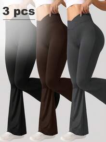 Velisys Velisys 3pcs Women's Basic Yoga Pants Set - Multicolor - View 4