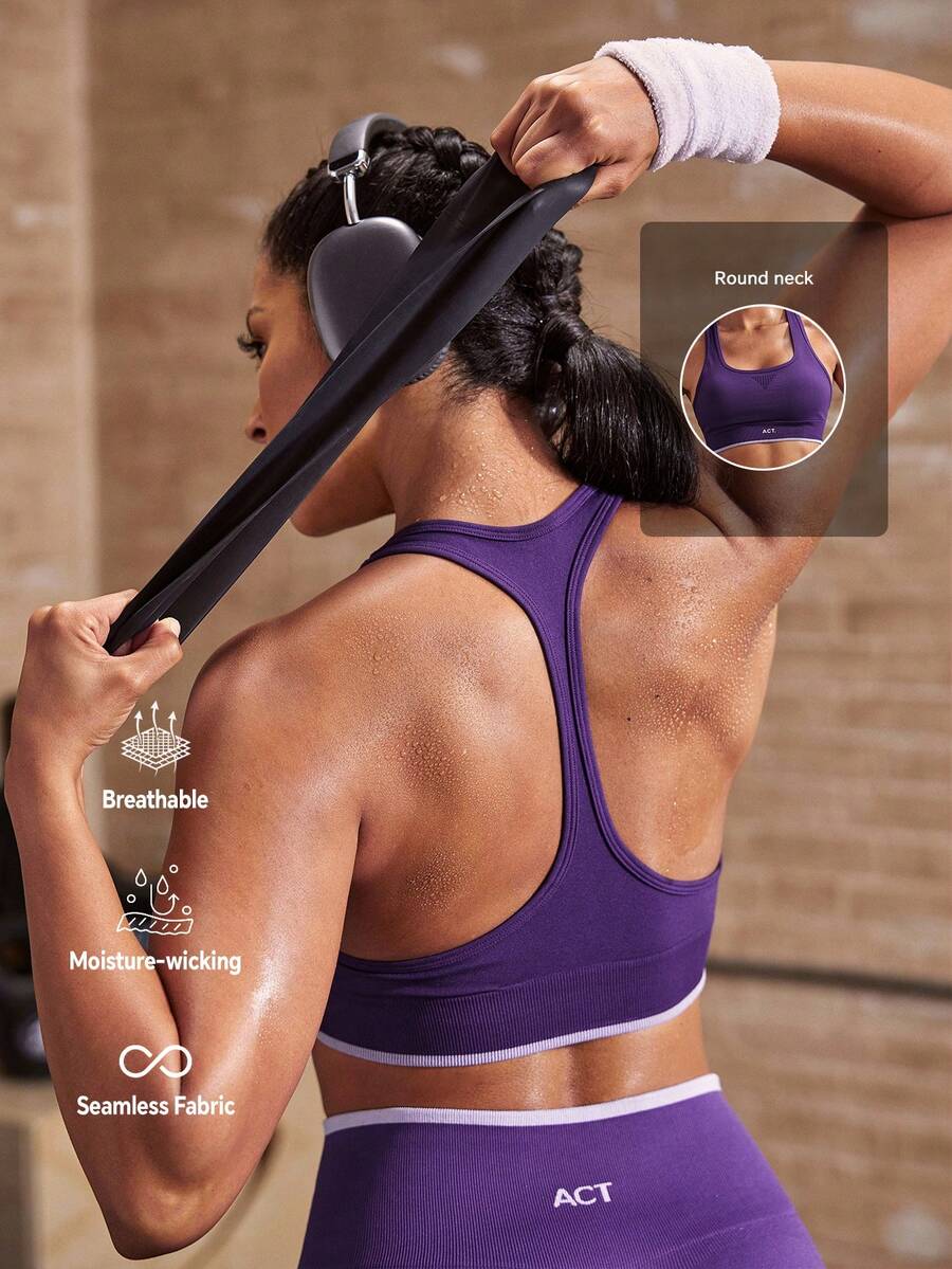 Powerista 女款字母印花日常健身運動內衣