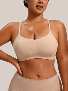 Barelissa Plus Size Fashionable Backless Comfortable Seamless Candy Bra Lingerie Set 5pcs - Multicolor - View 5