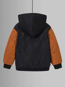 SHEIN Young Boy Fashion Jacket Padded Coat Suitable For Autumn/Winter - Multicolor - View 2