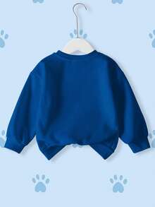 SHEIN | PAW Patrol 小男孩卡通小狗印花圆领长袖套头衫 - 白色 - 查看 2