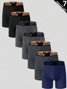 SHEIN Calzoncillos tipo bóxer para hombre (paquete de 7) - Multicolor - Ver 1