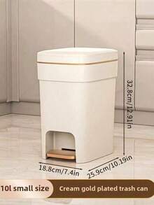 Modern Pedal Trash Can With Lid, Large Capacity Soft Close Design, Odor-Sealed Dustbin For Living Room, Kitchen & Bedroom, Stylish Household Waste Disposal Container - multicolor - View 9