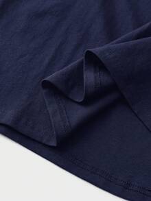 SWAVVY Men's Printed 2 In 1 Long Sleeve T-Shirt - Blue - View 4