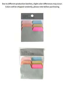 SHEIN 90pcs 6-Color Index Sticky Notes, Color-Coded Category Tabs, Planner Stickers Back To School - Multicolor - View 9