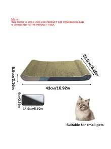 1PC Simple Large Cardboard Cat Scratcher Bed, Sturdy Durable Indoor Cat Scratching Pad For Kittens Resting Napping & Playing, Multi-Purpose Home Pet Furniture Decor, Ideal Gift For Cat Owners - one-size - View 3